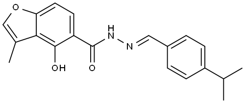 4-Hydroxy-3-methyl-5-benzofurancarboxylic acid (2E)-2-[[4-(1-methylethyl)phenyl]..,2101530-88-3,结构式