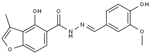 4-Hydroxy-3-methyl-5-benzofurancarboxylic acid (2E)-2-[(4-hydroxy-3-methoxypheny... Struktur