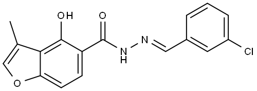 4-Hydroxy-3-methyl-5-benzofurancarboxylic acid (2E)-2-[(3-chlorophenyl)methylene... Struktur