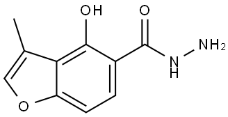 4-Hydroxy-3-methyl-5-benzofurancarboxylic acid hydrazide Structure