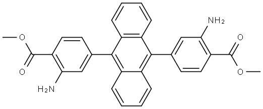 dimethyl 4,4'-(anthracene-9,10-diyl)bis(2-aminobenzoate),2101636-52-4,结构式