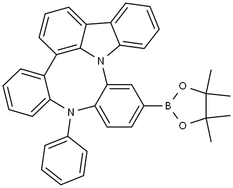 17H-Dibenzo[2,3:5,6][1,4]diazocino[7,8,1-jk]carbazole, 17-phenyl-14-(4,4,5,17-tetramethyl-1,3,2-dioxaborolan-2-yl)- Structure