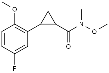2-(5-fluoro-2-methoxyphenyl)-N-methoxy-N-methylcyclopropane-1-carboxamide Struktur