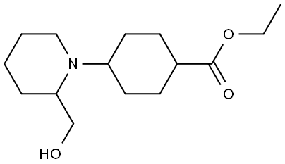 ethyl 4-(2-(hydroxymethyl)piperidin-1-yl)cyclohexanecarboxylate Structure