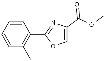 methyl 2-(2-methylphenyl)oxazole-4-carboxylate 结构式