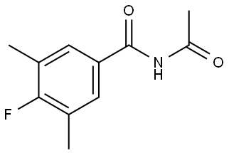 N-Acetyl-4-fluoro-3,5-dimethylbenzamide 结构式