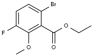 Ethyl 6-bromo-3-fluoro-2-methoxybenzoate 结构式