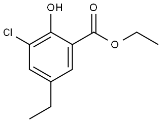 Ethyl 3-chloro-5-ethyl-2-hydroxybenzoate,2110901-26-1,结构式
