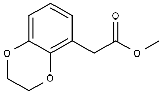 2-(2,3-二氢苯并[B][1,4]二噁英-5-基)乙酸甲酯,2111471-19-1,结构式