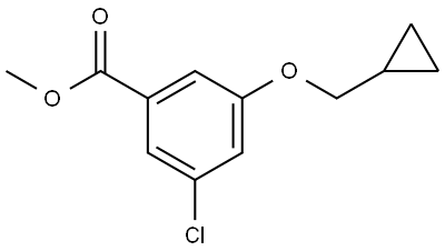 methyl 3-chloro-5-(cyclopropylmethoxy)benzoate 化学構造式