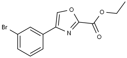 4-(3-Bromo-phenyl)-oxazole-2-carboxylic acid ethyl ester Structure