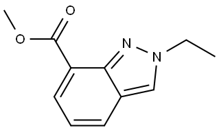 2-乙基-2H-吲唑-7-羧酸甲酯 结构式