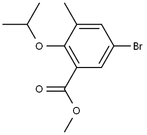 methyl 5-bromo-2-isopropoxy-3-methylbenzoate Structure