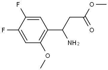 METHYL 3-AMINO-3-(4,5-DIFLUORO-2-METHOXYPHENYL)PROPANOATE 化学構造式