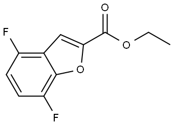 ethyl 4,7-difluoro-1-benzofuran-2-carboxylate 化学構造式