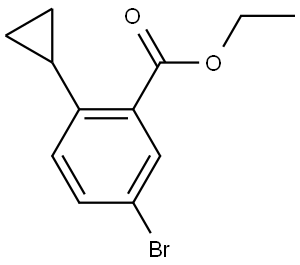 Ethyl 5-bromo-2-cyclopropylbenzoate 结构式