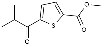 Methyl 5-(2-methyl-1-oxopropyl)-2-thiophenecarboxylate Struktur
