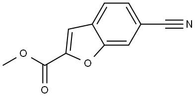 methyl 6-cyanobenzofuran-2-carboxylate 结构式