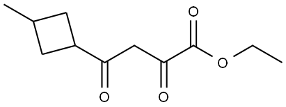 Cyclobutanebutanoic acid, 3-methyl-α,γ-dioxo-, ethyl ester 化学構造式