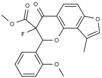 Methyl 3-fluoro-3,4-dihydro-2-(2-methoxyphenyl)-9-methyl-4-oxo-2H-furo[2,3-h]-1-..|