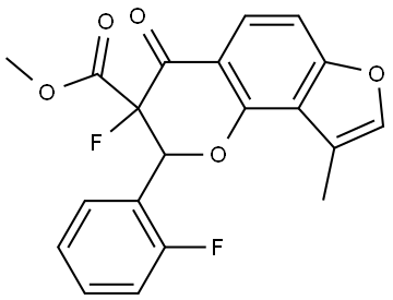 Methyl 3-fluoro-2-(2-fluorophenyl)-3,4-dihydro-9-methyl-4-oxo-2H-furo[2,3-h]-1-b... 结构式