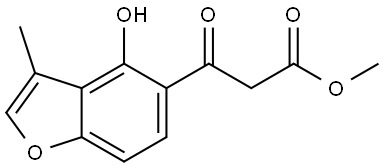 Methyl 4-hydroxy-3-methyl-β-oxo-5-benzofuranpropanoate Struktur