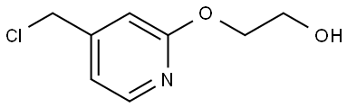 2-((4-(chloromethyl)pyridin-2-yl)oxy)ethanol 化学構造式