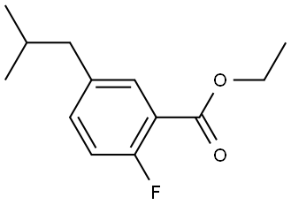 Ethyl 2-fluoro-5-isobutylbenzoate Struktur