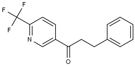 3-Phenyl-1-[6-(trifluoromethyl)-3-pyridinyl]-1-propanone 结构式