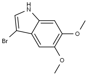 3-bromo-5,6-dimethoxy-1H-indole 结构式