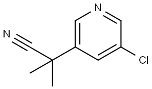 2-(5-Chloropyridin-3-yl)-2-methylpropanenitrile Structure