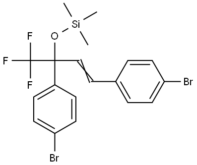 1,3-bis-(4-bromophenyl)-1-trifluoromethylallyloxy]trimethylsilane 结构式