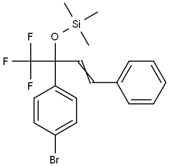 1-(4-bromophenyl)-3-phenyl-1-trifluoromethylallyloxy]trimethylsilane Struktur