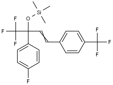1-(4-fluorophenyl)-1-trifluoromethyl-3-(4-trifluoromethylphenyl)allyloxy]trimethylsilane 结构式