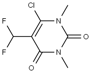 6-chloro-5-(difluoromethyl)-1,3-dimethylpyrimidine-2,4(1H,3H)-dione Structure