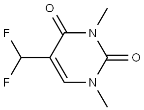 5-(二氟甲基)-1,3-二甲基嘧啶-2,4(1H,3H)-二酮 结构式