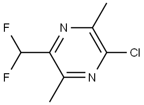 2-chloro-5-(difluoromethyl)-3,6-dimethylpyrazine 化学構造式