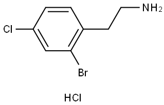 2-(2-bromo-4-chlorophenyl)ethan-1-amine hydrochloride Structure