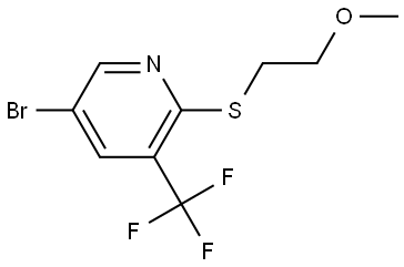5-Bromo-2-[(2-methoxyethyl)thio]-3-(trifluoromethyl)pyridine Structure