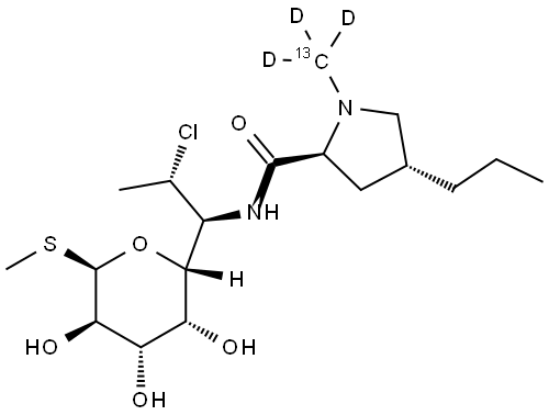 克林霉素-13C-D3, 2140264-63-5, 结构式