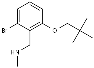 2-Bromo-6-(2,2-dimethylpropoxy)-N-methylbenzenemethanamine 结构式