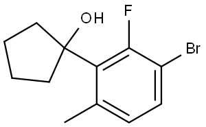 1-(3-bromo-2-fluoro-6-methylphenyl)cyclopentanol 化学構造式