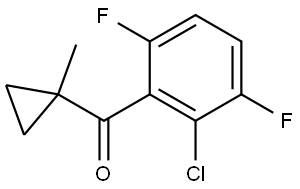 (2-Chloro-3,6-difluorophenyl)(1-methylcyclopropyl)methanone Structure