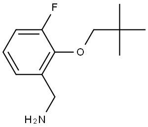 2-(2,2-Dimethylpropoxy)-3-fluorobenzenemethanamine Structure