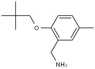 2-(2,2-Dimethylpropoxy)-5-methylbenzenemethanamine Struktur