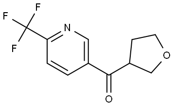 (Tetrahydro-3-furanyl)[6-(trifluoromethyl)-3-pyridinyl]methanone 结构式