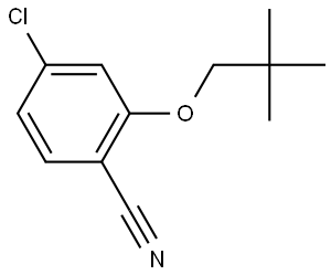 4-Chloro-2-(2,2-dimethylpropoxy)benzonitrile,2143589-80-2,结构式
