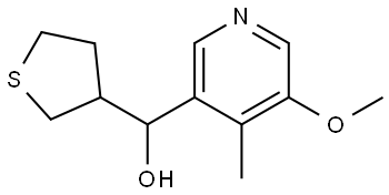 5-Methoxy-4-methyl-α-(tetrahydro-3-thienyl)-3-pyridinemethanol Structure