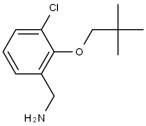 3-Chloro-2-(2,2-dimethylpropoxy)benzenemethanamine,2148280-67-3,结构式