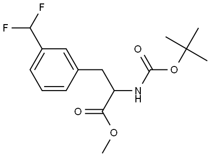 methyl 2-((tert-butoxycarbonyl)amino)-3-(3-(difluoromethyl)phenyl)propanoate Struktur
